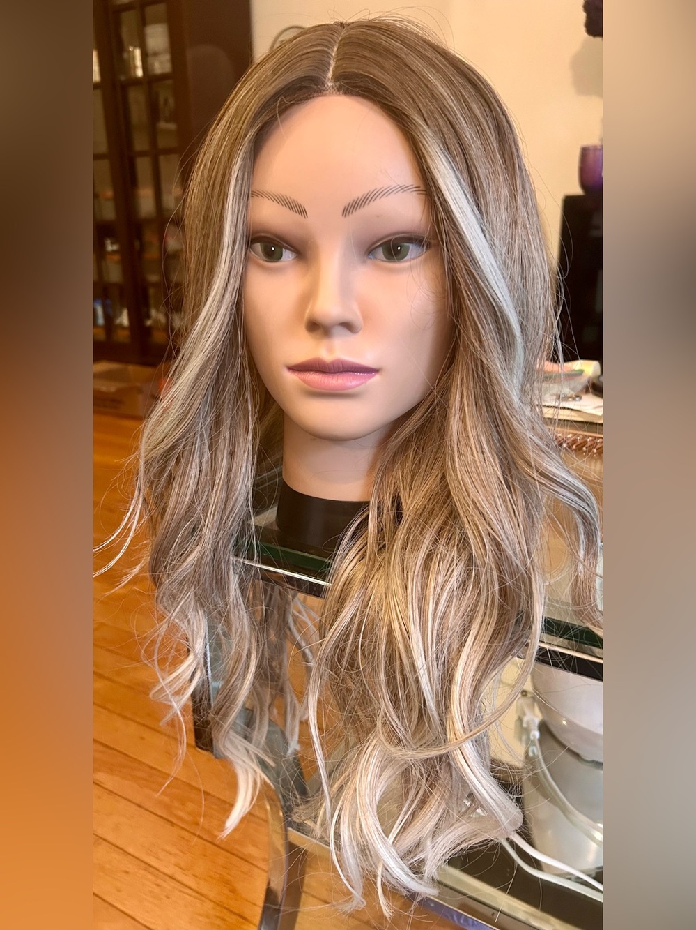 Synthetic Long Balayage Wig (Brown to light blonde)